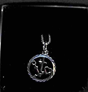 Ketting + hanger zilver - Geloof hoop liefde