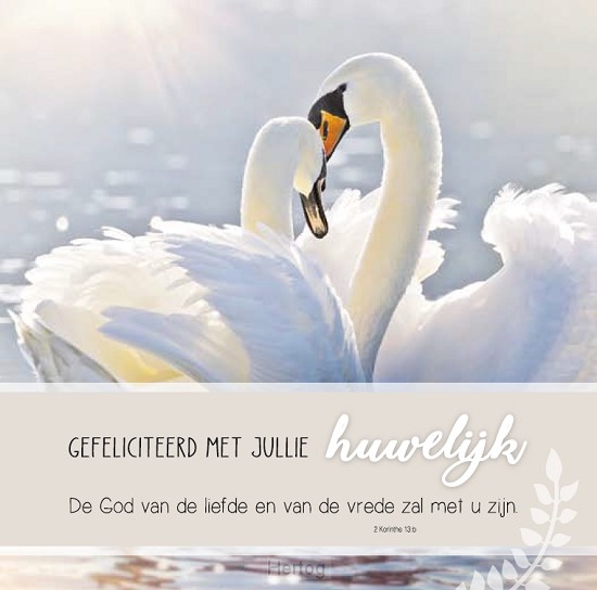 Gefeliciteerd met jullie huwelijk - wenskaart Bijbeltekst SV