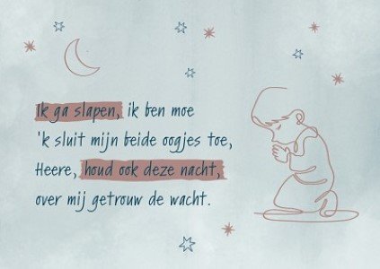 Ik ga slapen, ik ben moe - kaart