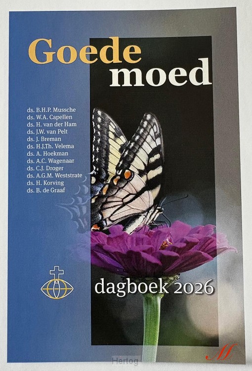 Goede moed - dagkalender 2026 grote letter