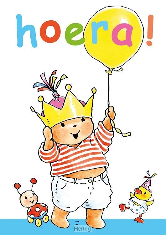 Bobbi hoera ballon - kaart